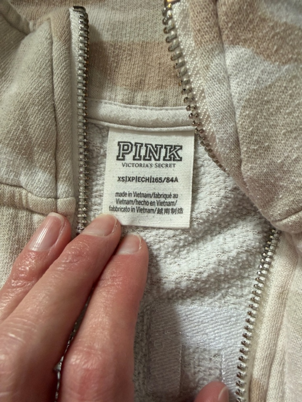 Victoria’s Secret pink camo quarter zip sweatshirt xs - Picture 3 of 4